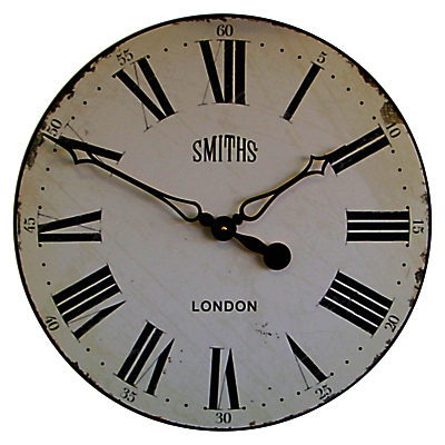 Lascelles Smith Wall Clock, Dia.50cm White